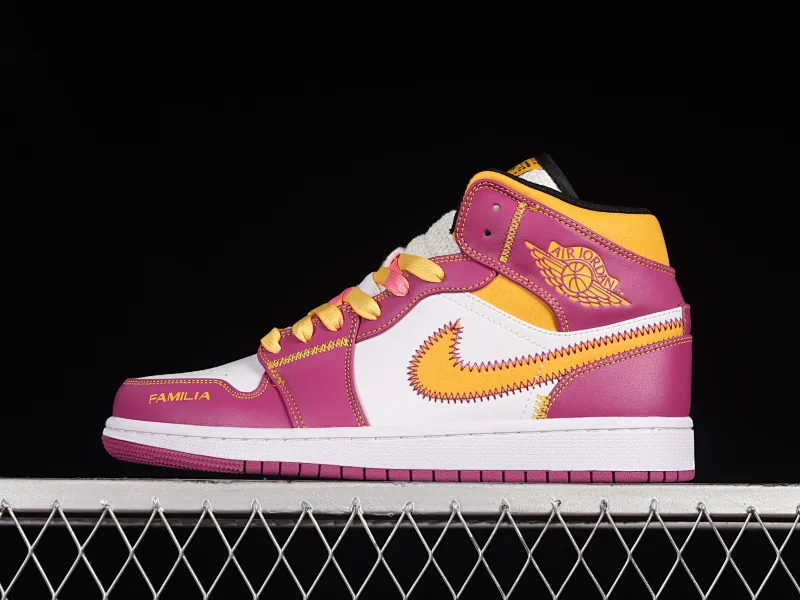All Categories Air Jordan Jordan Series Basketball Shoes Air Jordan 1 Mid Air Jordan 1 Mid AJ1 Joe 1 Day of the Dead White Yellow Pink Mid Basketball Shoes DC0350-100